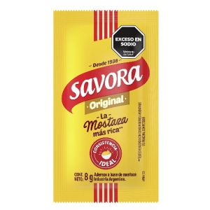 Mostaza Savora Sobres Caja (192 x 8 gr) UNIDAD