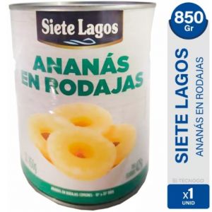 Anana en Rodajas Siete Lagos Lata (12 x 850 gr)